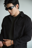  KHOÁC NAM TL08-REGULAR FIT XÁM ĐEN 