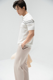  POLO NAM DỆT KIM N715-REGULAR FIT TRẮNG CHỈ ĐEN 
