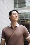 POLO NAM 8687- NÂU VAI TRẮNG 