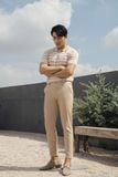  POLO NAM DỆT KIM 6855-REGULAR FIT KEM SỌC TRẮNG 