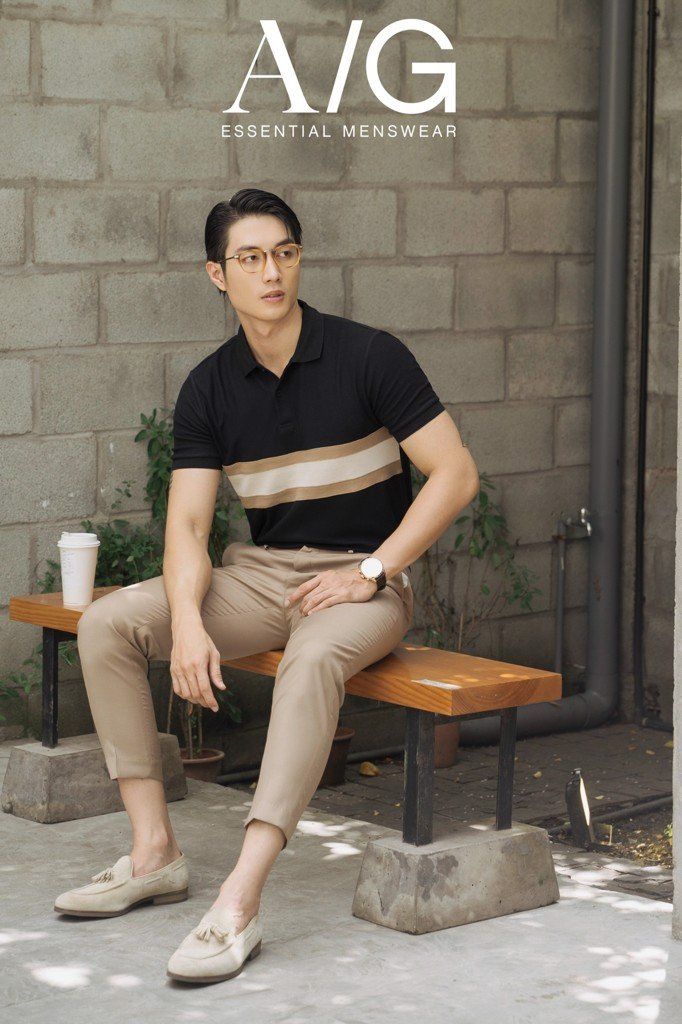  POLO NAM 88061-ĐEN NGỰC BÒ KEM 