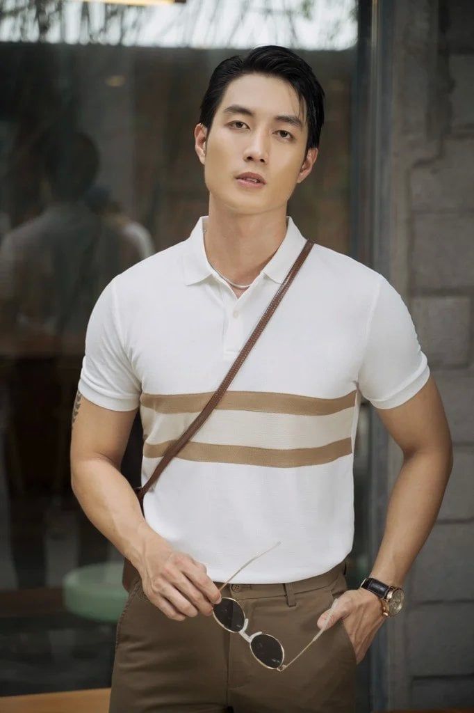  POLO NAM 88061-TRẮNG NGỰC BÒ KEM 