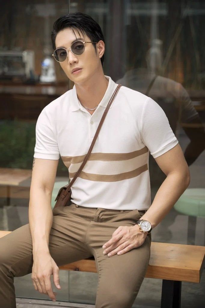  POLO NAM 88061-TRẮNG NGỰC BÒ KEM 