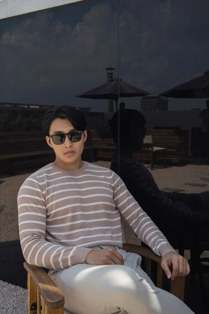  ÁO THUN NAM DỆT KIM TAY DÀI 6852-SLIM FIT KST 