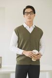  ÁO THUN NAM CADIGAN DỆT KIM 6853-REGULAR FIT RÊU 