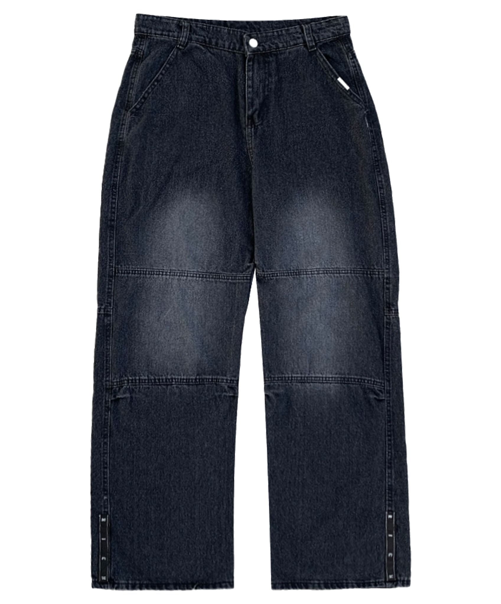 Quần jean ống rộng nam nữ cạp cao retro bò denim hiphop dáng suông bigsize  cặp đôi unisex local brand Pandax Polime