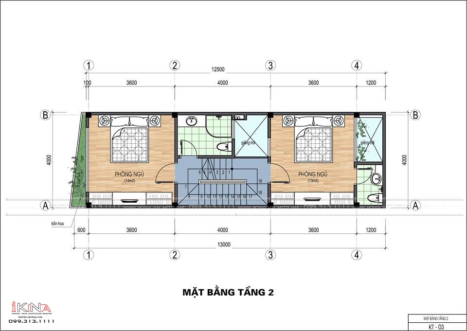  Thiết Kế Nhà Phố 50m2 - 3,5 Tầng Thái Bình 