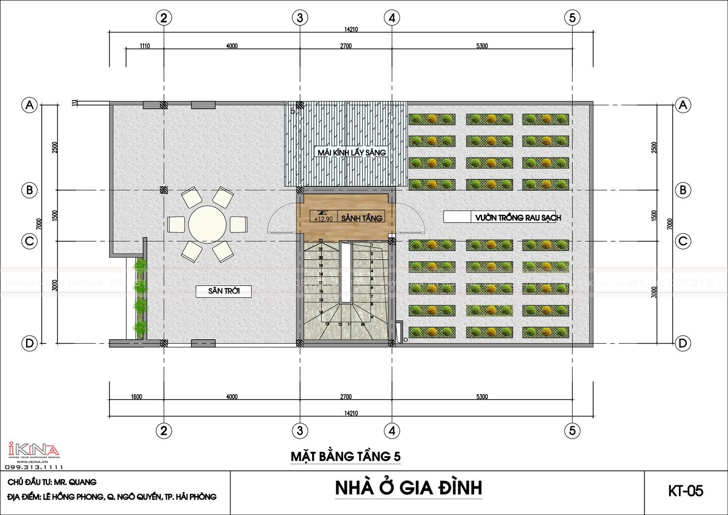  Thiết Kế Nhà Lô Phố 105m2 - 5 Tầng Hải Phòng 