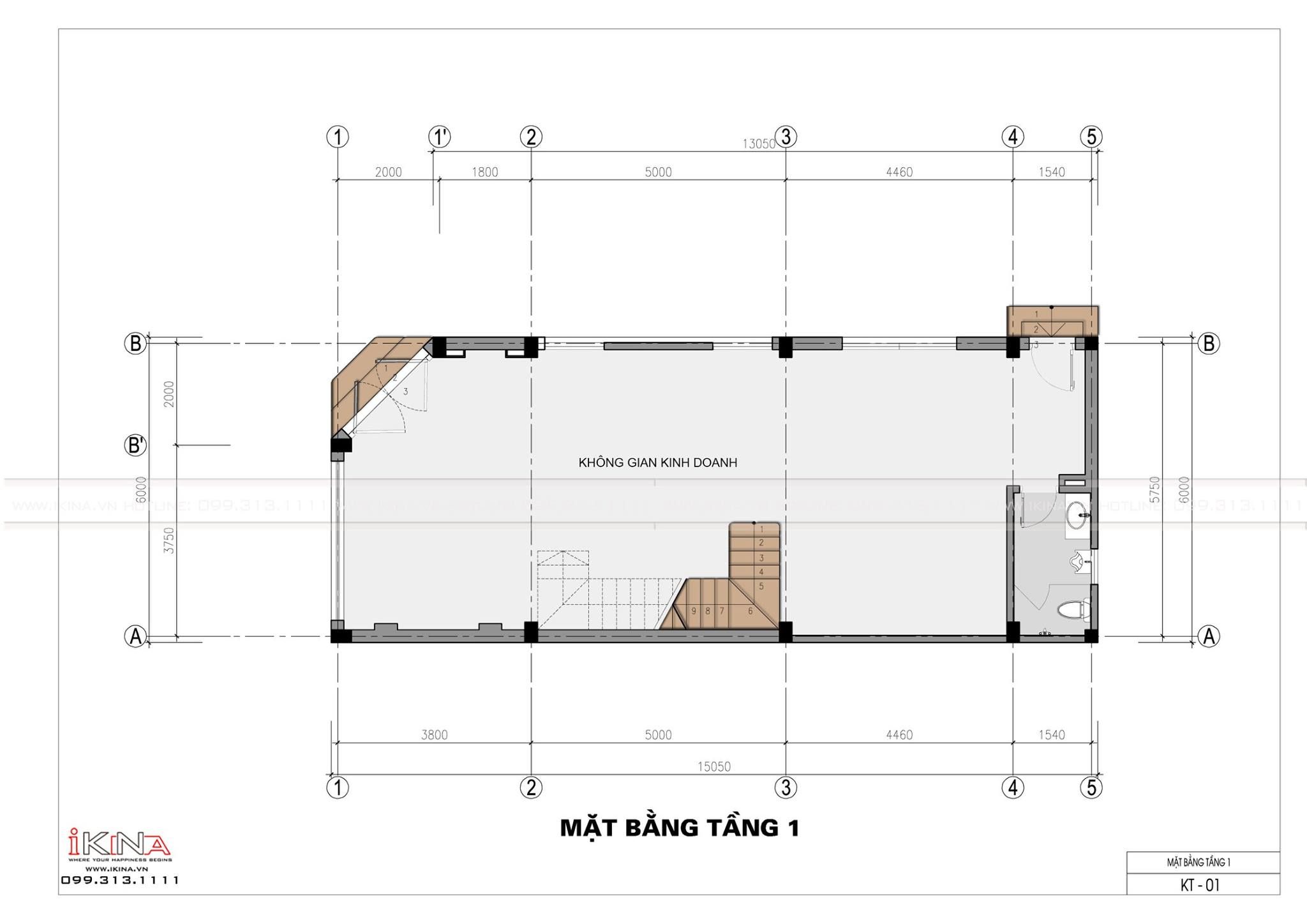  Thiết Kế Nhà Liền Kề 90m2 - 4 Tầng Hòa Bình 