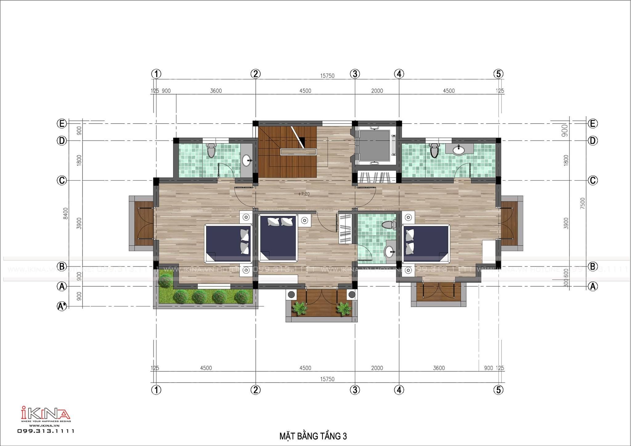  Thiết Kế Nhà Biệt Thự 400m2 - Hòa Bình 