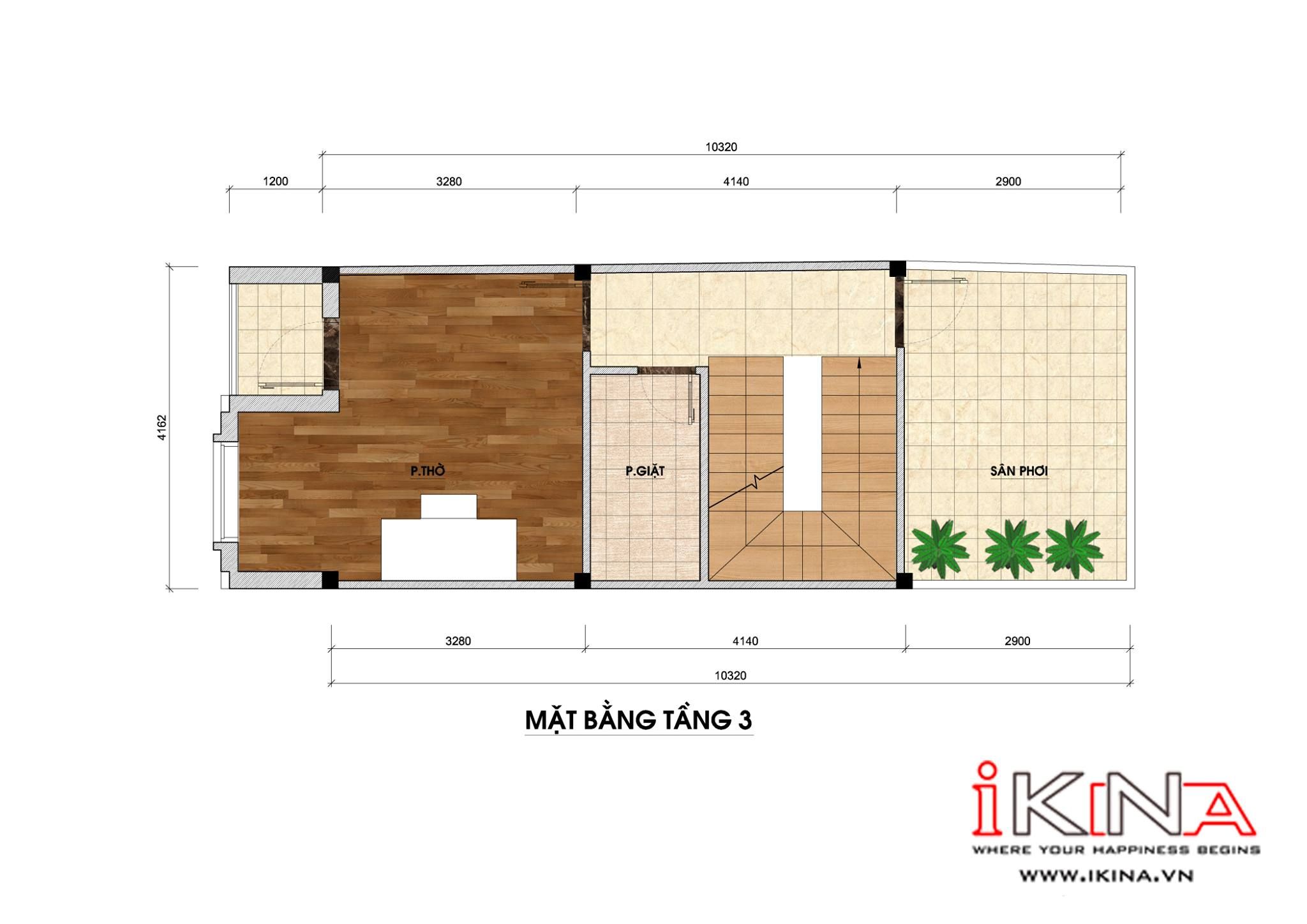  Thiết Kế Nhà Phố 400m2 - 3 Tầng Nam Định 