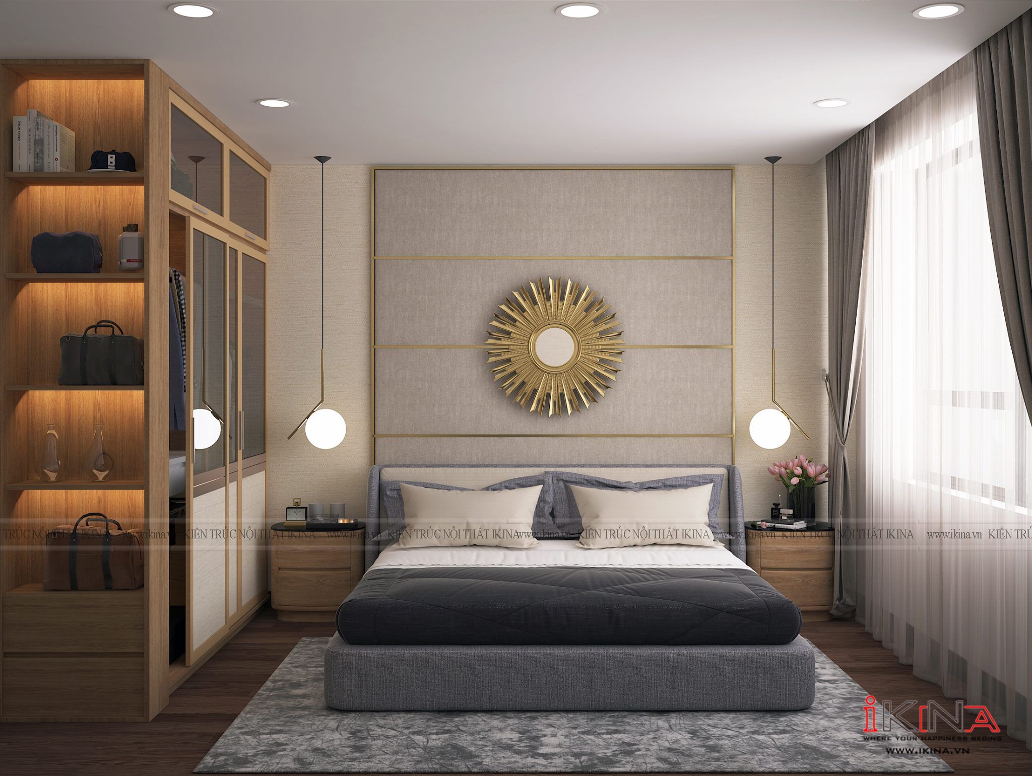  Thiết Kế Căn Hộ Chung Cư 91,6m2 - The Goldview Tp HCM 