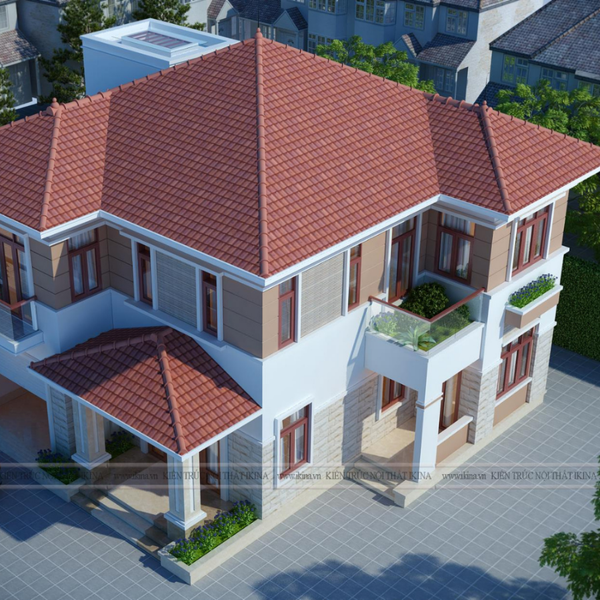  Thiết Kế Biệt Thự Thái Mái 272m2 - 2 Tầng Hà Nam 