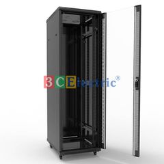 TỦ RACK 45U D1000 CÁNH CỬA MICA – MÀU ĐEN