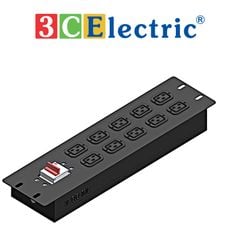 THANH NGUỒN PDU, 12 Ổ CẮM C19 (02 HÀNG NGANG), CÔNG SUẤT MAX 30A, MCB 32A