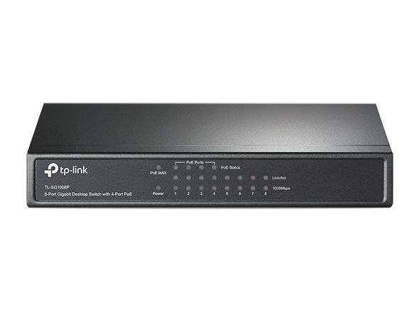 Switch Desktop 8 cổng Gigabit với 4 cổng PoE