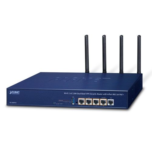 Wi-Fi 6 AX2400 2.4GHz/5GHz VPN Security Router with 4-Port 802.3at PoE+