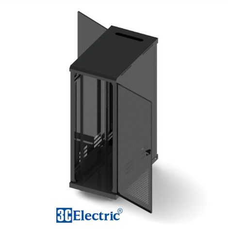 TỦ RACK 32U-D1000 – CÁNH CỬA LƯỚI- MÀU ĐEN