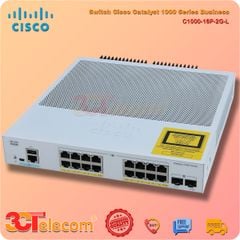 Switch Cisco C1000-16P-2G-L: 16x 10/100/1000 Ethernet PoE+ ports and 120W PoE budget, 2x 1G SFP uplinks