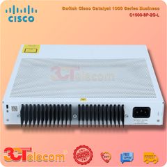 Switch Cisco C1000-8P-2G-L: 8x 10/100/1000 Ethernet PoE+ ports and 67W PoE budget, 2x 1G SFP and RJ-45 combo uplinks