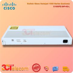 Switch Cisco C1000FE-24P-4G-L: 24x 10/100 Ethernet PoE+ ports and 195W PoE budget, 2x 1GSFP and RJ-45 combo uplinks and 2x 1G SFP uplinks