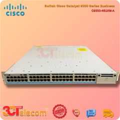 Switch Cisco  C9300-48UXM-A:  Catalyst 9300 48-port 2.5G (12 10G/mGig) copper with modular uplinks, UPOE, Network Advantage