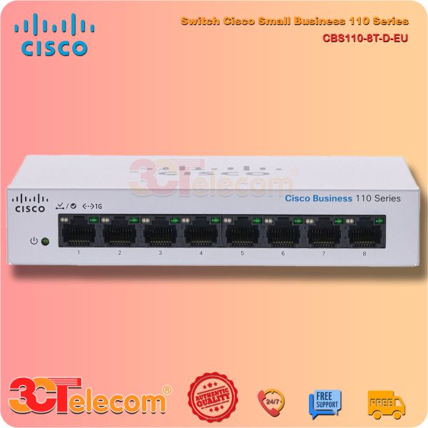 Switch cisco CBS110-8T-D-EU: 8 Port 10/100/1000 Mbps