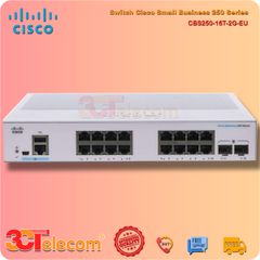 Switch Cisco CBS250-16T-2G-EU: 16-Port 10/100/1000 Mbps, 2 Port Gigabit SFP uplink