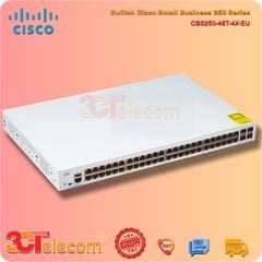 Switch Cisco CBS250-48T-4X-EU: 48-Port 10/100/1000 Mbps, 4 Port Gigabit SFP+ uplink