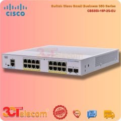 Switch Cisco CBS350-16P-2G-EU: 16-10/100/1000 PoE+ ports with 120W power budget,  2 Gigabit SFP