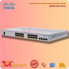 Switch Cisco CBS350-24FP-4X-EU: 24-10/100/1000 PoE+ ports with 370W power budget, 4-10 Gigabit SFP+, Rack-mountable