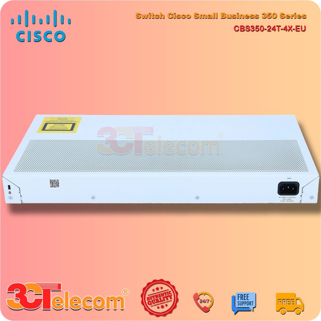 Switch Cisco CBS350-24T-4X-EU: 24 Port 10/100/1000 ports, 4 Port 10 Gigabit SFP+