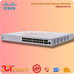 Switch Cisco CBS350-24XT-EU: 24 x 10 Gigabit copper ports, 4 x 10 Gigabit SFP+ (combo with 4 x 10G copper ports), 1 x GE management port