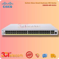 Switch Cisco CBS350-48P-4G-EU: 48-10/100/1000 PoE+ ports with 370W power budget, 4 Gigabit SFP