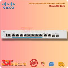 Switch Cisco CBS350-8MP-2X-EU:  8 x 100M/1G/2.5G PoE+ ports (4 support 60W PoE), 2 x 10G ports (2 x 10G copper/SFP+ combo), 240W PoE power budge