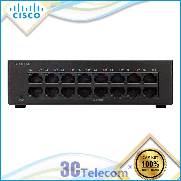 SF110D-16: switch cisco 16 Port 10/100 BASE-TX Desktop Switch