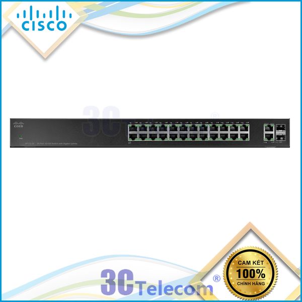 SF112-24: switch cisco 24 Port 10/100 BASE-TX + 2 port SFP Mini-GBIC + 2 GE Uplink