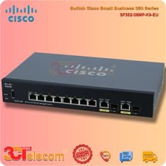 Switch Cisco SF352-08MP-K9-EU: 8 10/100 PoE, 2 Gigabit copper/SFP combo, 128W PoE