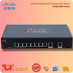 Switch Cisco SF352-08MP-K9-EU: 8 10/100 PoE, 2 Gigabit copper/SFP combo, 128W PoE