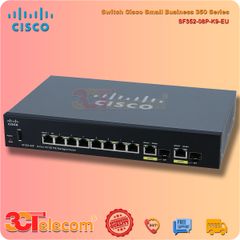 Switch Cisco SF352-08P-K9-EU: 8 10/100 PoE, 2 Gigabit copper/SFP combo, 62W PoE