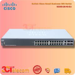 Switch Cisco SG350-28-K9-EU :  24 10/100/1000 ports,  2 Gigabit copper/SFP combo + 2 SFP ports