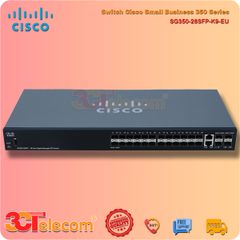 Switch Cisco SG350-28SFP-K9-EU: 24 SFP Gigabit slots, 2 Gigabit copper/SFP combo + 2 SFP ports