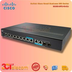 Switch Cisco SG350-8PD-K9-EU: 6-10/100/1000 PoE+ ports,  2 2.5G PoE+ ports, 2 Multigigabit/SFP+ com bo, 124W PoE power budget