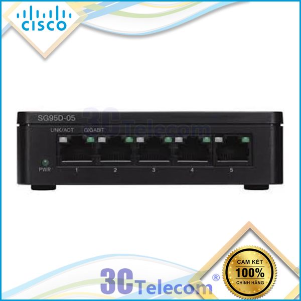 SG95D-05: switch cisco 05 port 10/100/1000 Mbps Desktop Switch