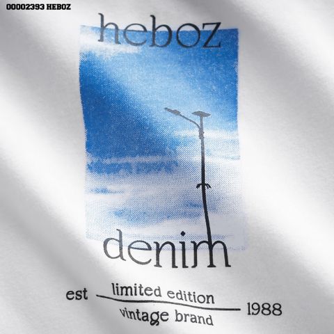 Áo thun nam Heboz season Sky (TRẮNG) - 00002393