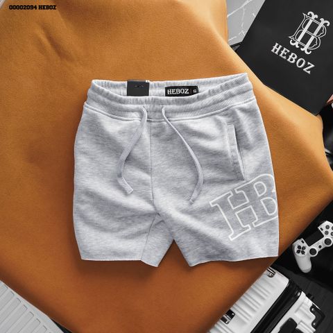 Quần short nam Heboz vải nỉ logo 2M - 00002094