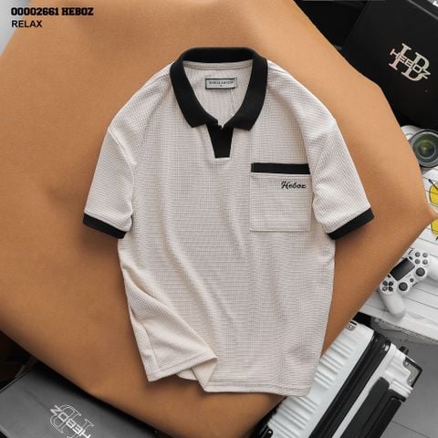 Áo thun polo nam Heboz bộ cổ V 2M - 00002661