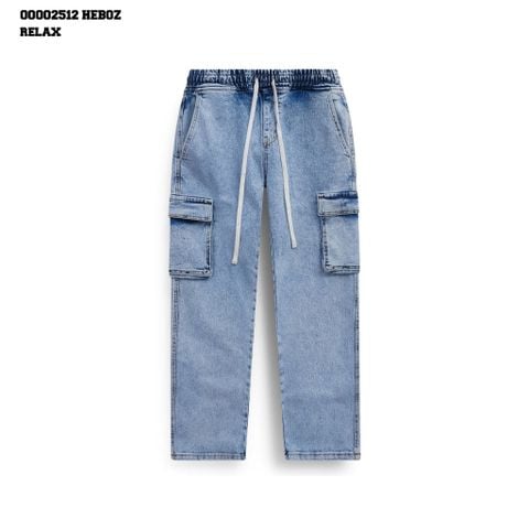 Quần jean nam Heboz cargo form relax D105 - 00002512