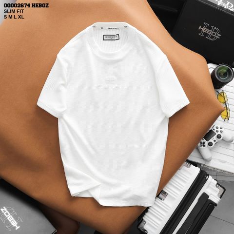 Áo thun nam Heboz cotton gân 2M - 00002674
