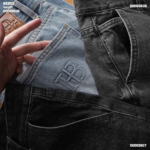 Quần jean nam Heboz dáng baggy D009 - 00002616